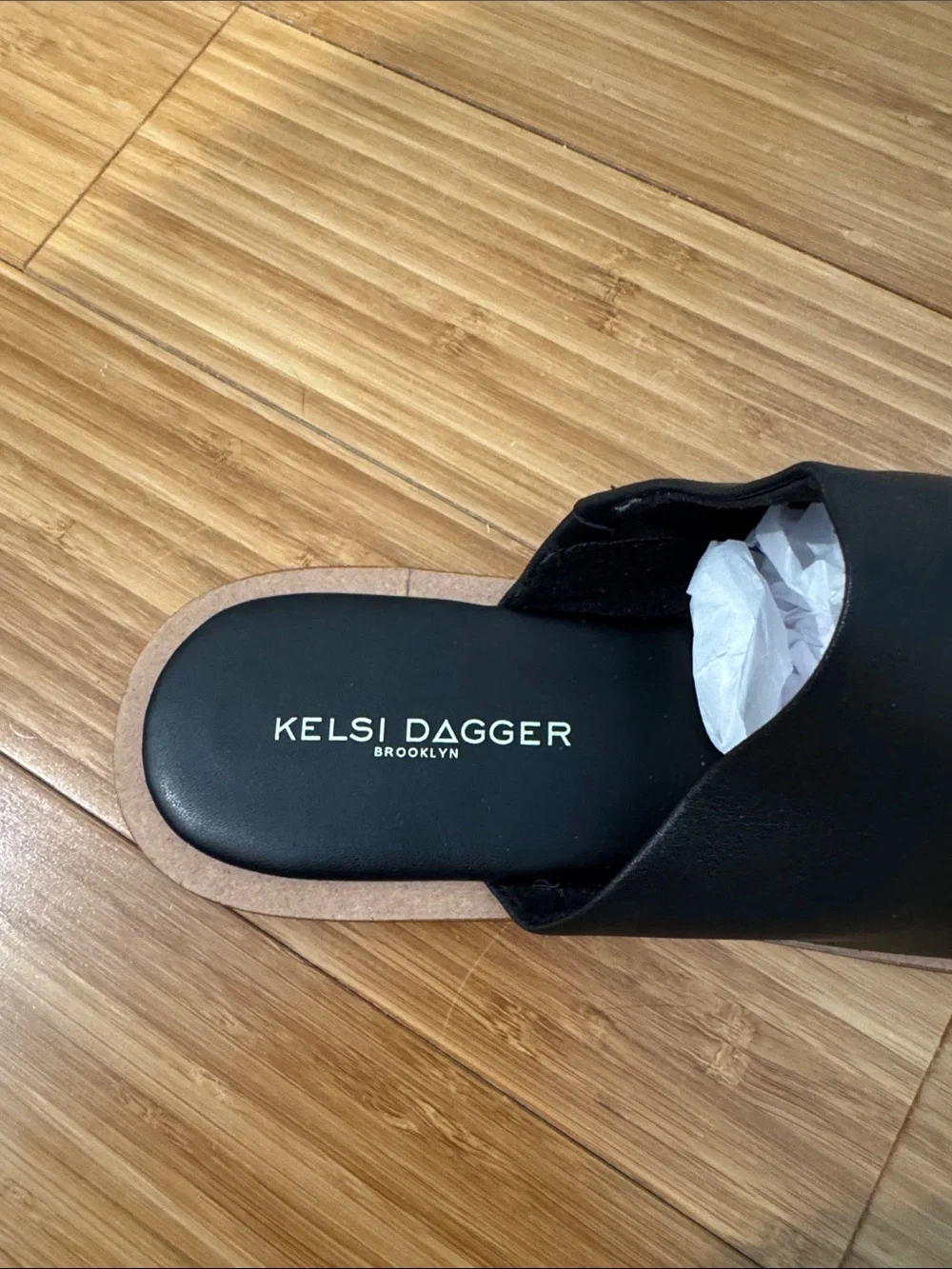 Kelsi Dagger Black Slide Sandal
